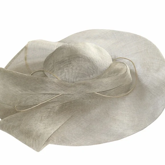 Neiman Marcus Marzi Firenze Opening day at the races Derby Hat Marzi Firenzi Neiman Marcus Derby Church Straw Wide Brim Hat  main image 4